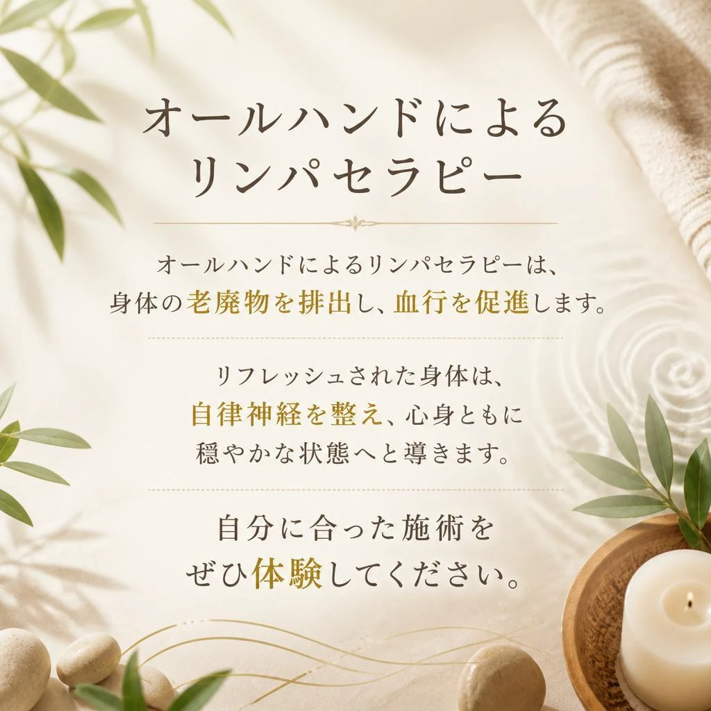リンパセラピーのリラクゼーション効果