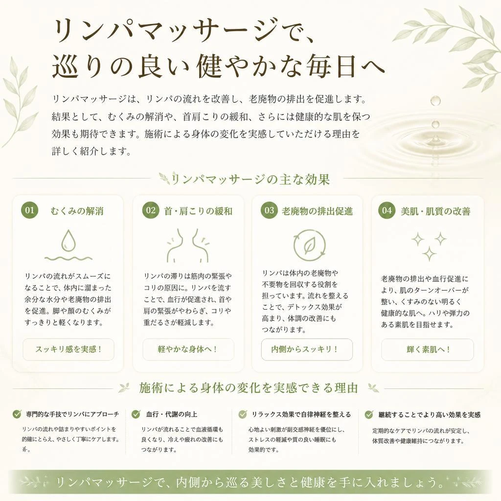 リンパマッサージの効果とは？