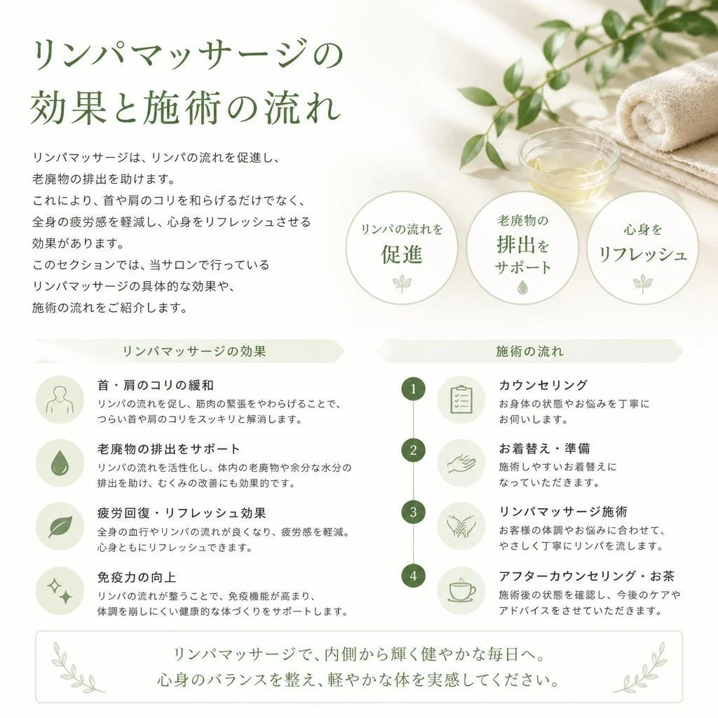 リンパマッサージの効果