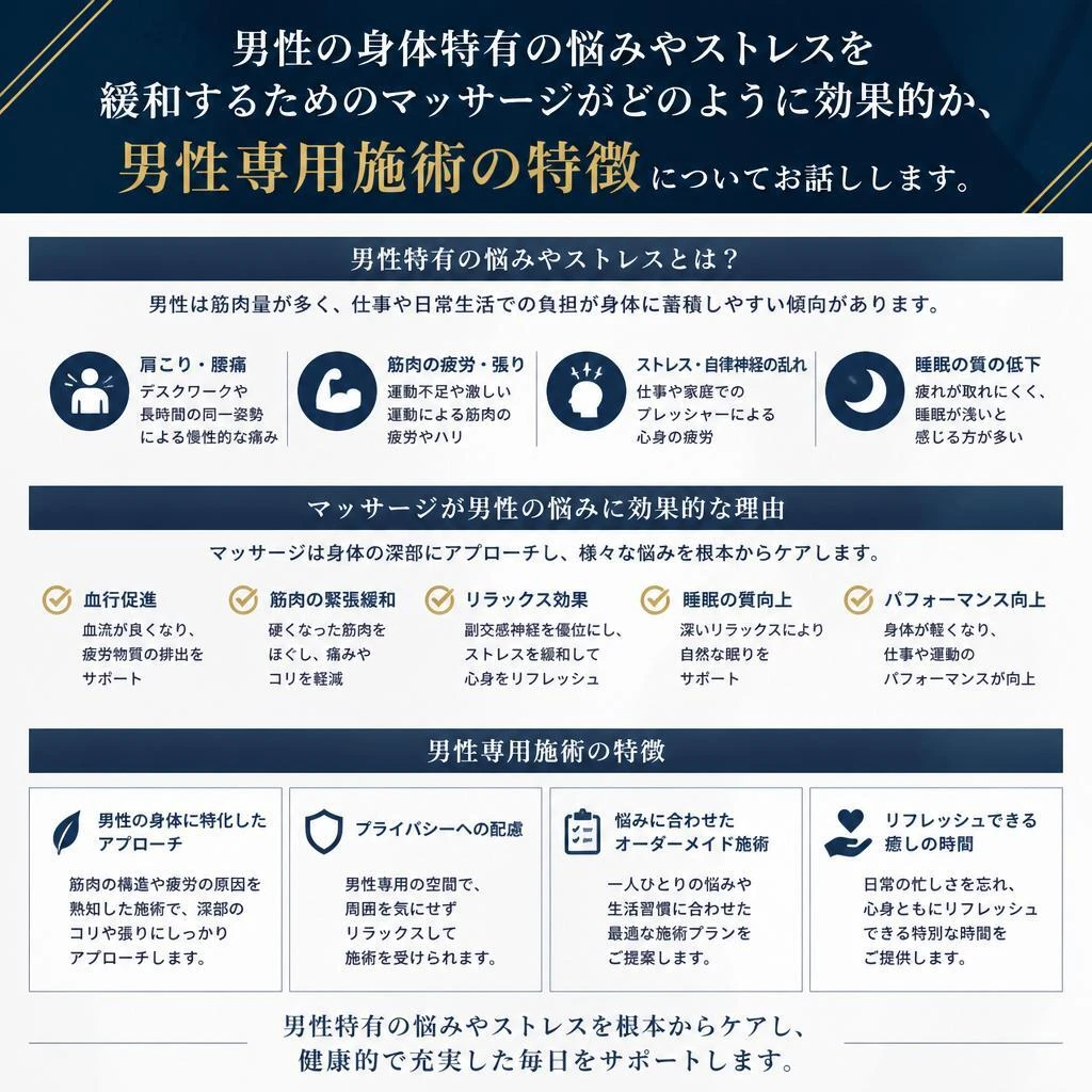 2. 男性に特化したマッサージの重要性