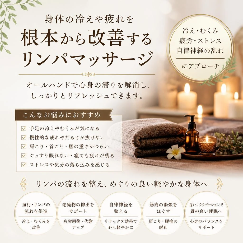 冷え・疲労回復に特化した施術