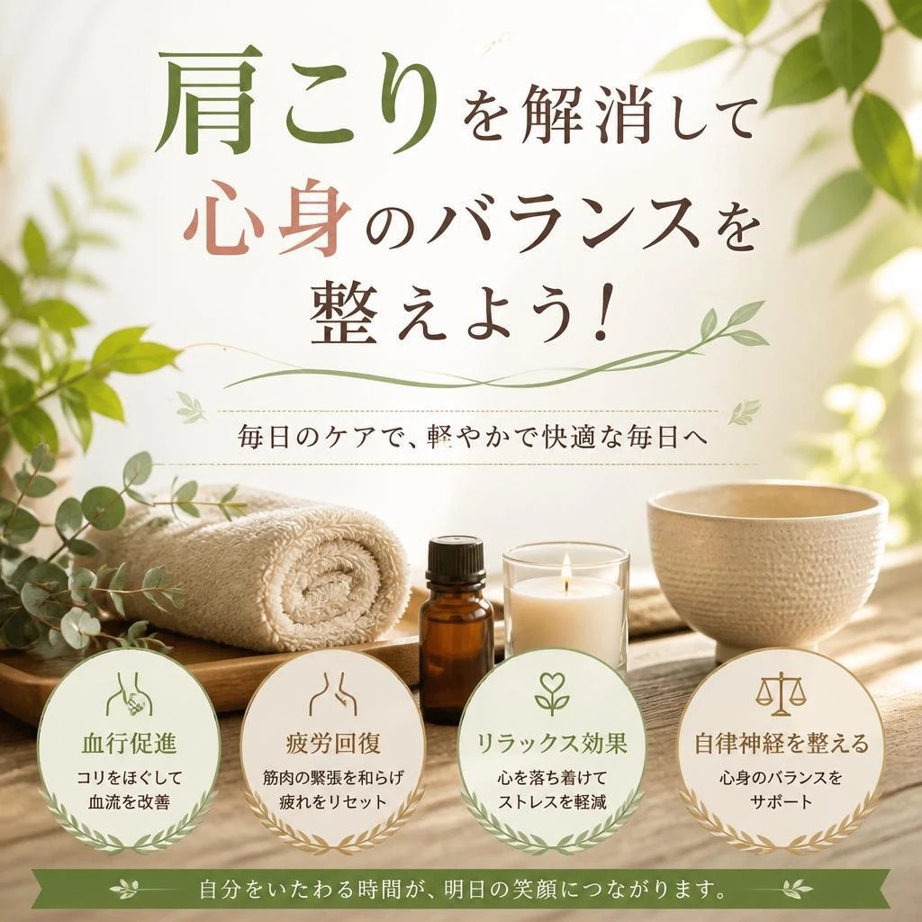 肩こりを解消して心身のバランスを整えよう！