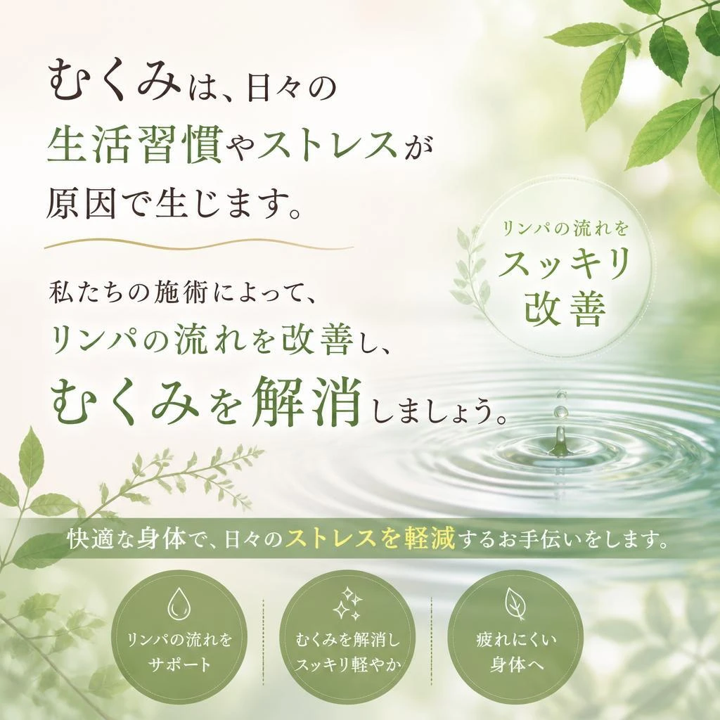 むくみの解消とリフレッシュ