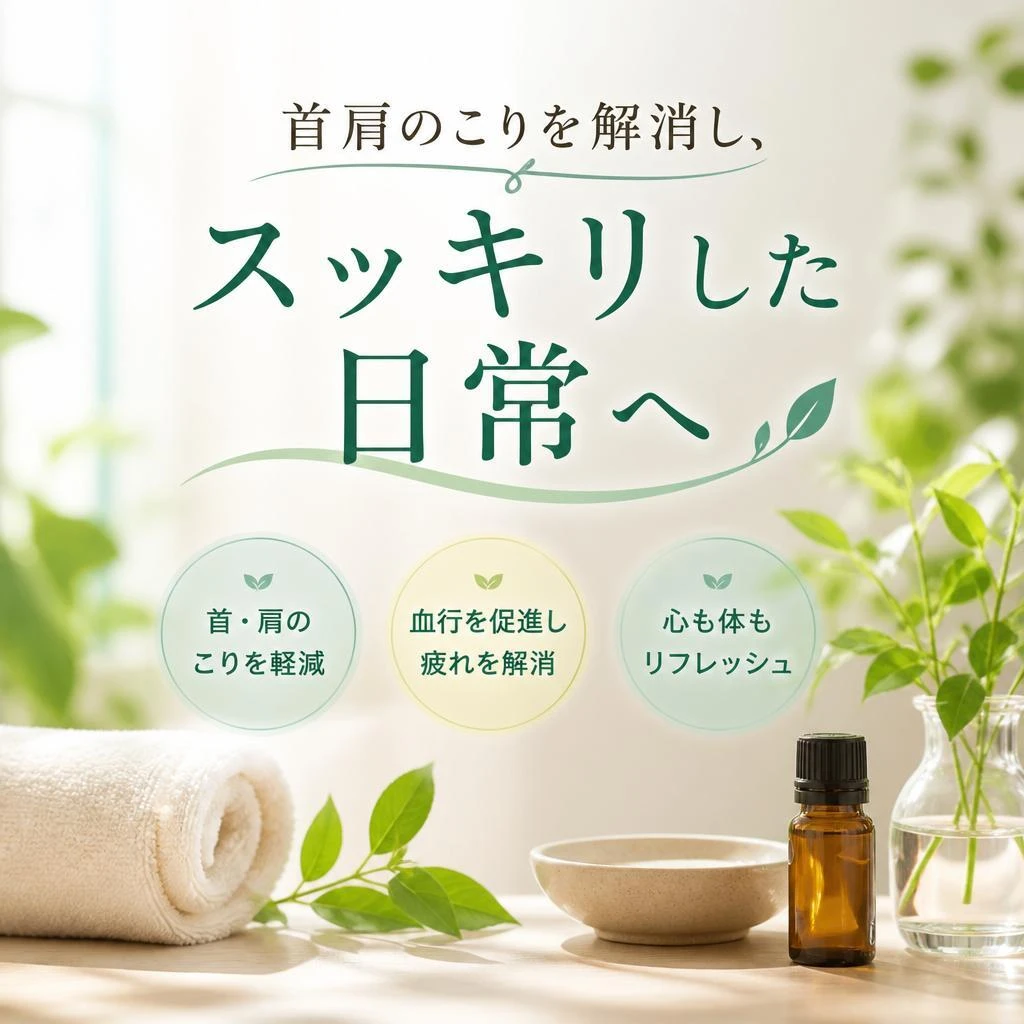 首肩のこりを解消し、スッキリした日常へ