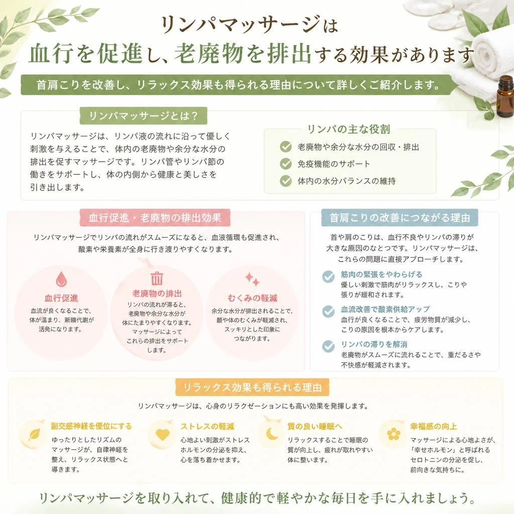 リンパマッサージで得られる効果