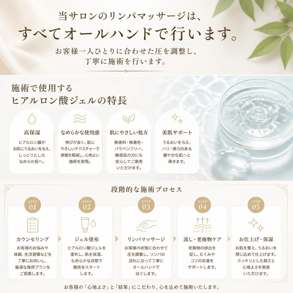 施術内容のご紹介：オールハンドの温もり